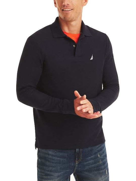 Polo Long Sleeve Blouse Dark Blue