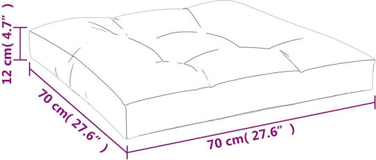 vidaXL Μαξιλάρι Καναπέ Παλέτας Μπεζ 70x70εκ.