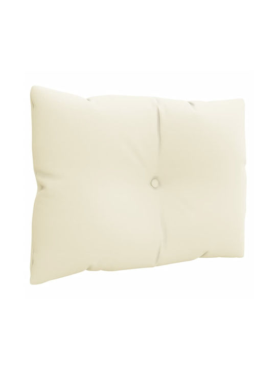 vidaXL Gartenstuhlkissen für Paletten Sitzbank mit Rückenlehne Beige 3 Stück 61,5x60cm
