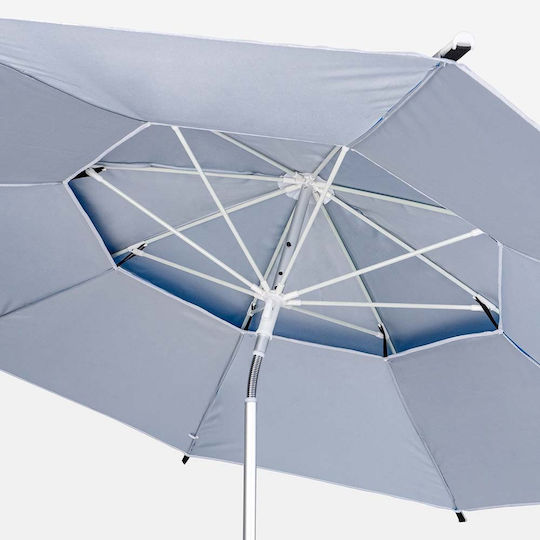 Muhler Faltbar Strandsonnenschirm Durchmesser 1.90m Blau