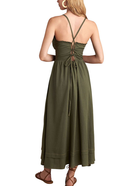 attrattivo Damenkleid Ganztägiges Khakifarbendes
