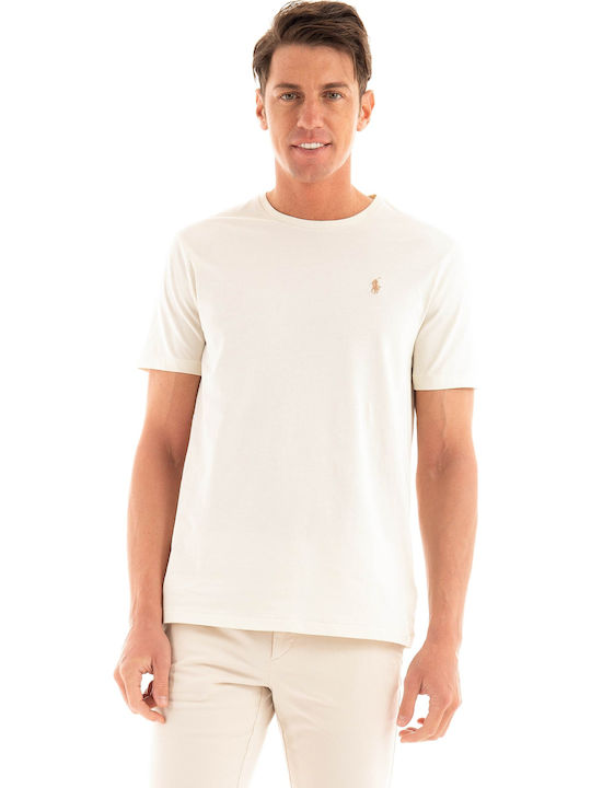 Herrenblusen Kurzarm T-Shirt in Ecru