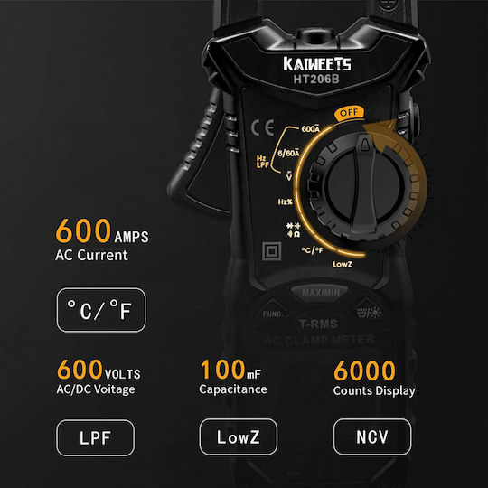 Αμπεροτσιμπίδα Ψηφιακή X0018K9WH1 True RMS
