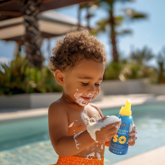Evy Technology SPF50 Waterproof Kids Sunscreen Mousse For Face & Body 150ml