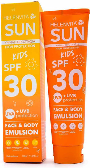 Helenvita Emulsion Waterproof Kids Sunscreen Emulsion for Face & Body SPF30 150ml
