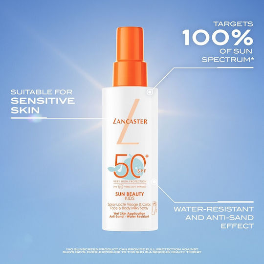 Lancaster Waterproof Kids Sunscreen Spray SPF50 150ml