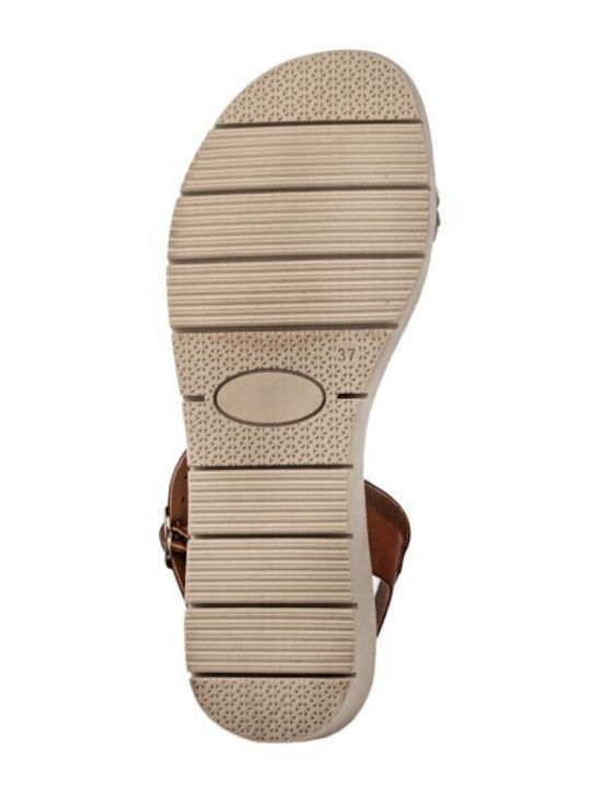 Damenplattformen Tabac Braun