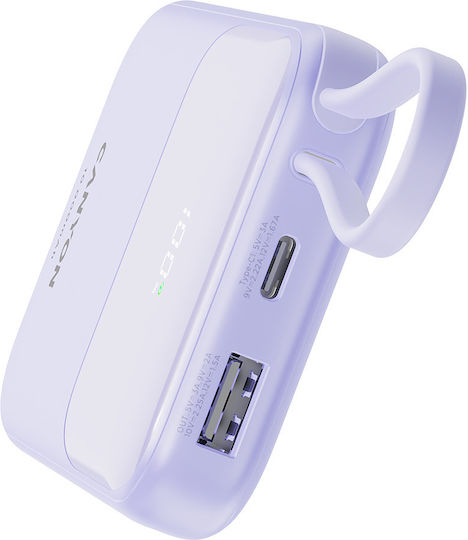 Canyon Power Bank 10000mAh 22.5W Power Delivery / Quick Charge 3.0 Μωβ