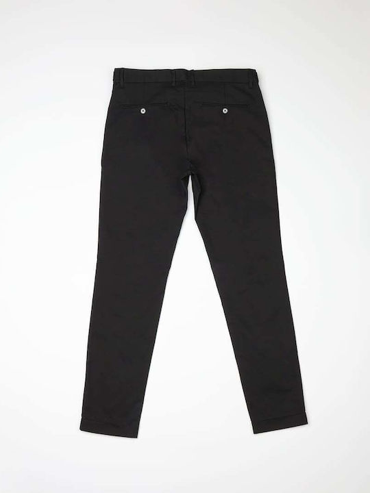 Men's Elastic Black Trousers