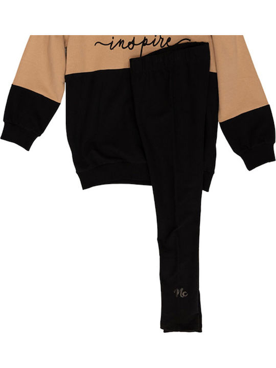 Kinder-Set mit Leggings Winter 2Stück Beige