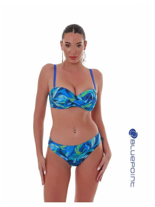 Strapless Bikini Top C Cup Μπλε