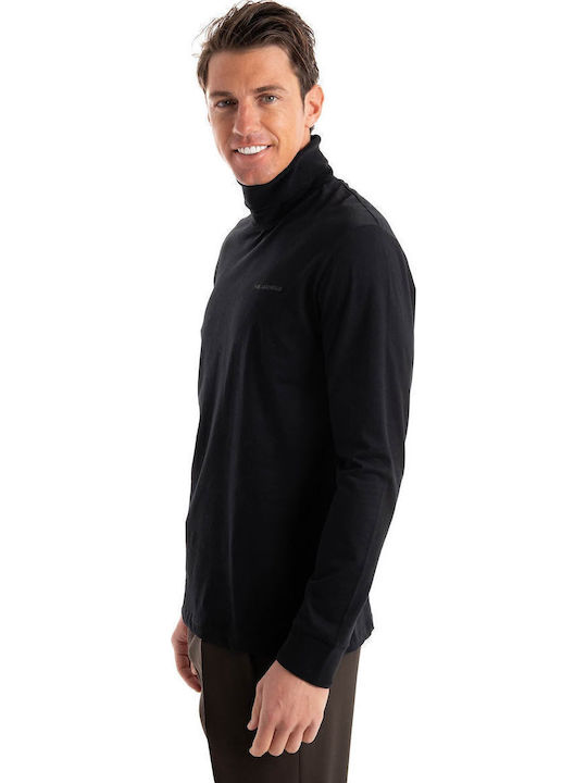 Langarm Herrenbluse Schwarz