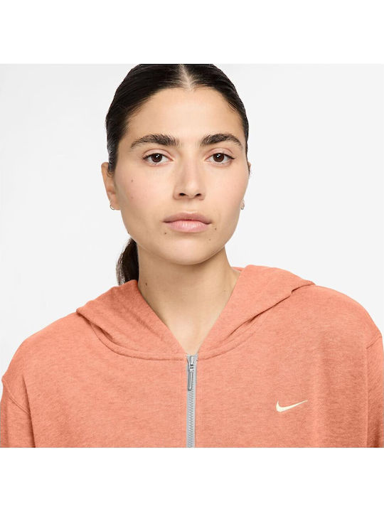 Sportswear Women's Sweatshirt Jacket Hooded Orange
