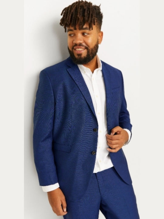 Men's Suit Jacket Regular Fit Medieval Blue