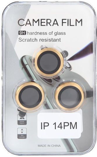 Προστασία Κάμερας Μεμβράνη Χρυσό για το iPhone 14 Pro Max, iPhone 14 Pro