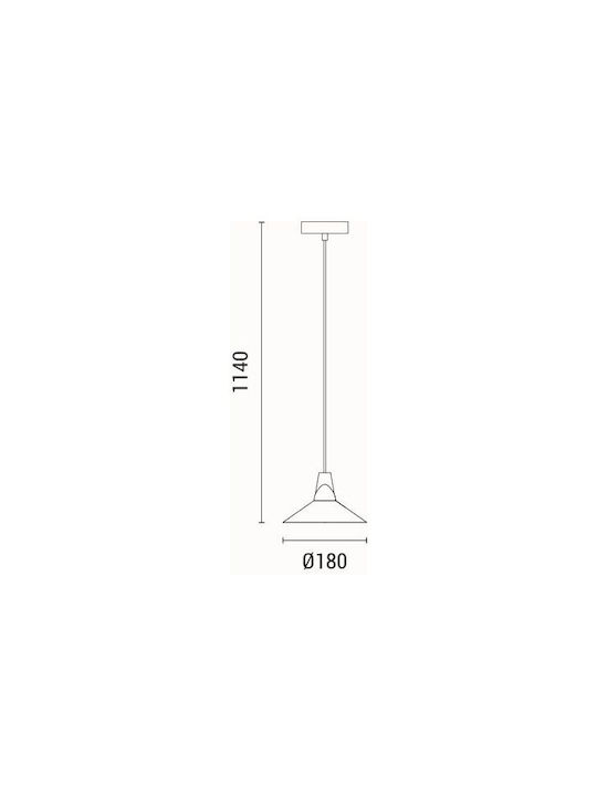 Eurolamp Chroma Ceiling Light Green Bell with E27 Socket 18x114x114cm