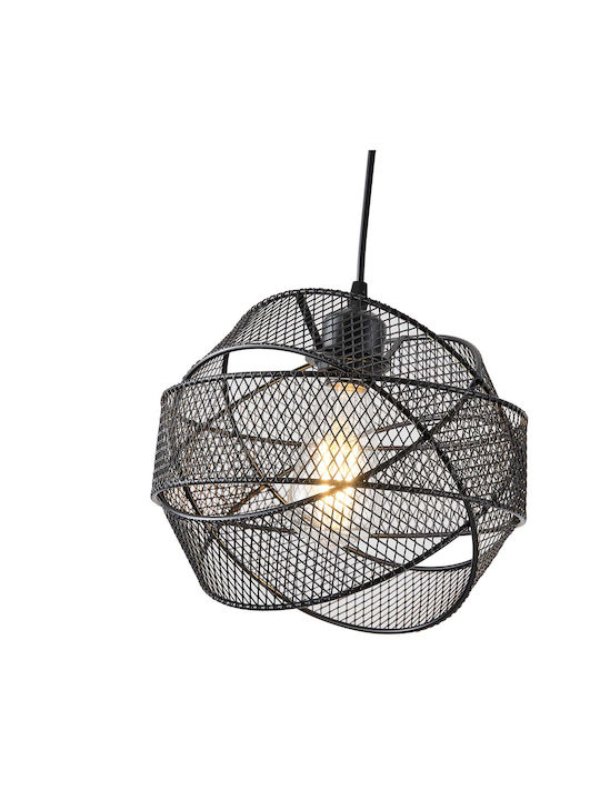 Eurolamp Oggi Κρεμαστό Φωτιστικό Μαύρο με Ντουί E27 45x45x134εκ.