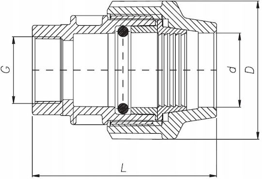 Unidelta 601624 Σύνδεσμος Ποτίσματος 25mm