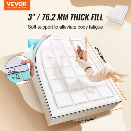 Vevor Matratzentopper Doppel Memory-Schaum 152x203x7.62cm