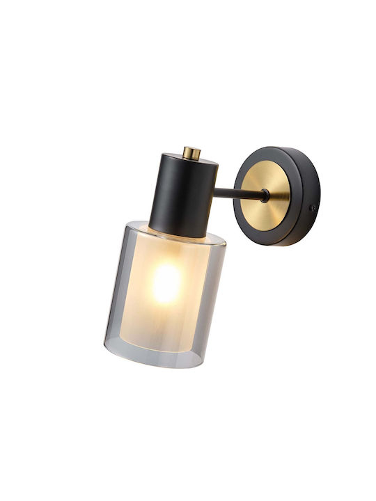Eurolamp Φωτιστικό Τοίχου Μαύρο 18x10x21εκ.