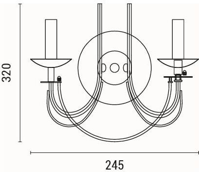 Eurolamp Wall Lamp Transparent 32x30x19cm
