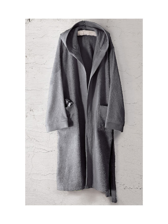 Rythmos Amadeus Hooded Bathrobe Gray 420gr/m²