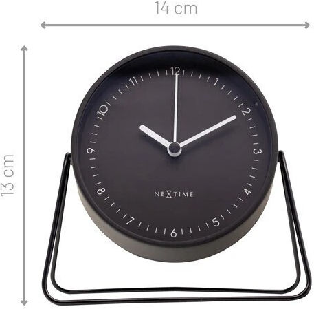Nextime Масов Часовник с Индикатори Металик с Будилник Черен