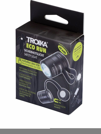 Troika Rechargeable Flashlight LED Eco Run Black