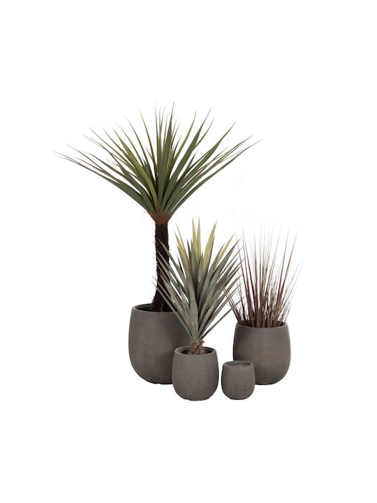 HomeMarkt Set 4 Pots Metal Grey-green