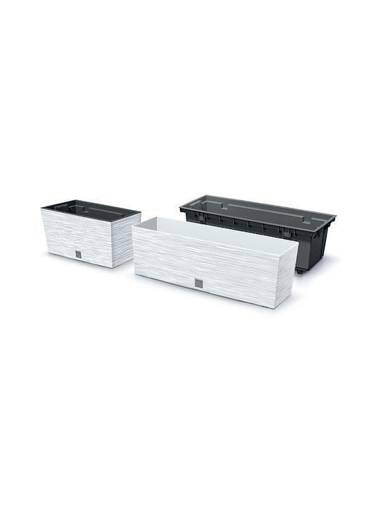 Iliadis Furu Case Planter Box Plastic Alb 58x18x20cm.