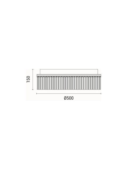 Eurolamp Deckenleuchte Transparent mit Integrierter LED
