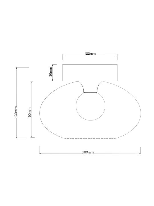 Globo Lighting Deckenleuchte 18cm Schwarz mit Fassung E27