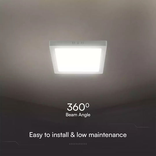 V-TAC Квадрат LED Панел 18W с Топло бяло Светлина 3000К