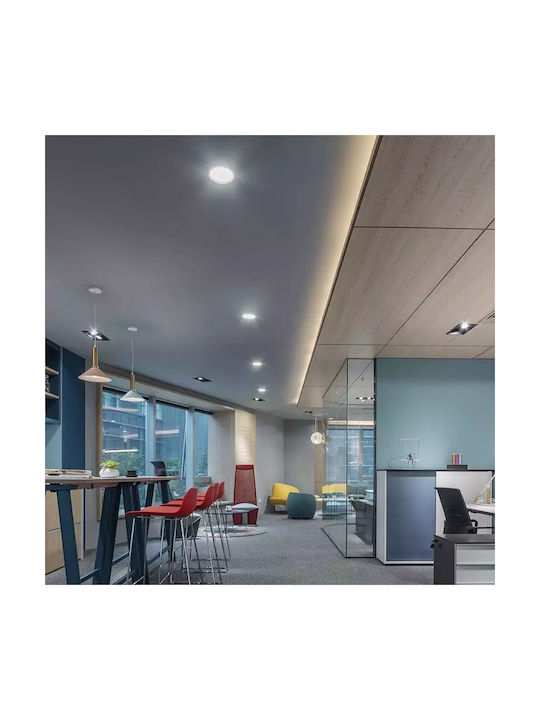 V-TAC Στρογγυλό Χωνευτό LED Panel 24W με Ψυχρό Λευκό Φως 6500K 29εκ.
