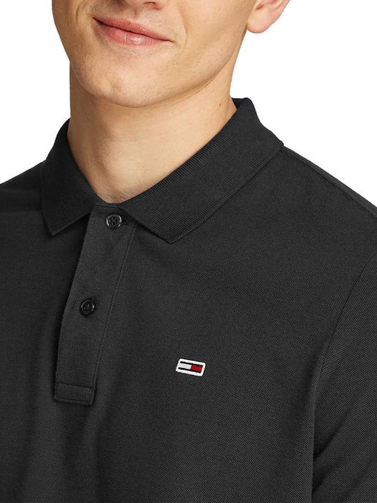 Polo Herrenbluse Kurzarm Schwarz