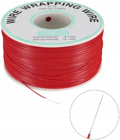 Kynar-Draht Typ AWG 0,25 mm Rot 200 m