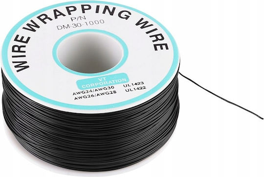 Καλώδιο Τύπου Kynar Awg 0.25mm Μαύρο 200m
