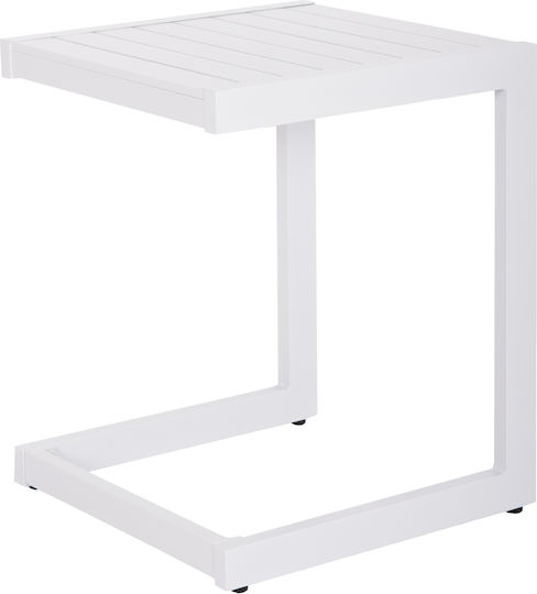 Belling Auxiliary Outdoor Foldable Aluminum Table White 42x43x53cm