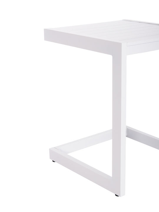 Belling Auxiliary Outdoor Foldable Aluminum Table White 42x43x53cm