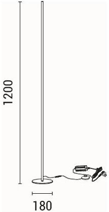 Eurolamp Linea LED Stehleuchte H160xB18cm. mit Warmweißem Licht 2300lm Schwarz