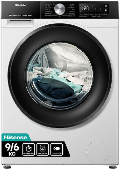 Hisense Washer Dryer 9kg/6kg Steam 1400 Rounds with Wi-Fi