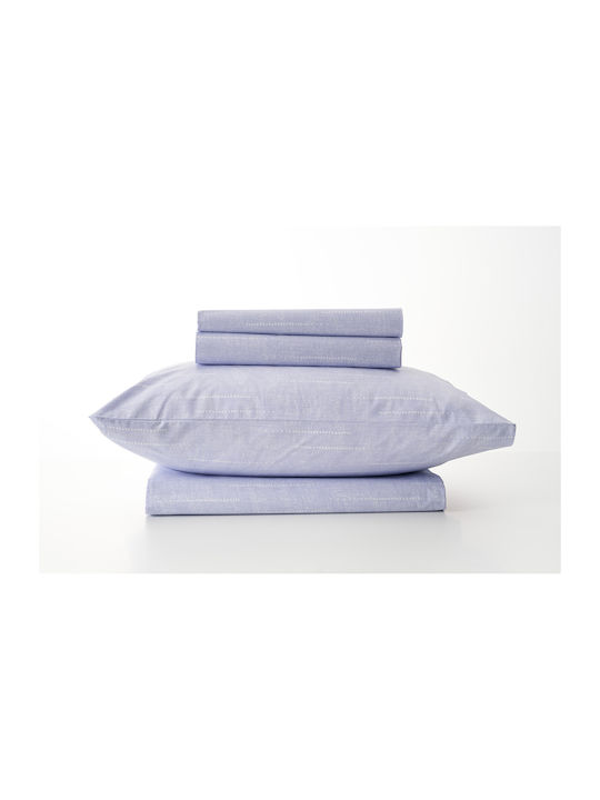 Charalambidis Textiles Bettwäsche-Set Einzel 160x260cm. Punkte Lilac 3Stück