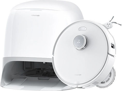 Roborock Qrevo Curv Robot Vacuum Cleaner with Laser Mapping & 18500Pa Suction Power White
