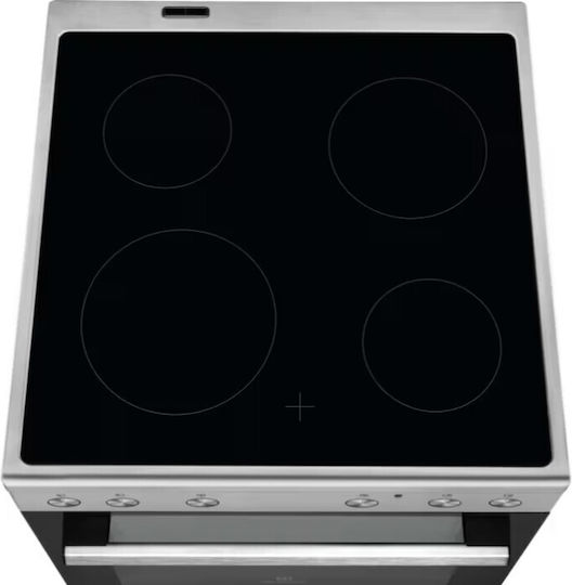 Electrolux Κουζίνα 73lt με Κεραμικές Εστίες Π59.6εκ. Inox