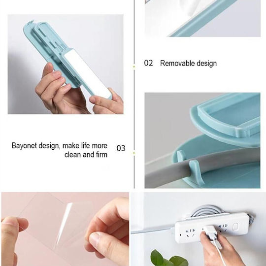 Bază De Perete Din Plastic Pentru Suport Prelungitor Set 3 Bucăți Socket Cable Fixation
