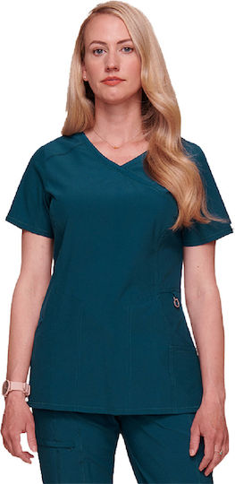 Cherokee CKE2625Α Women's Petrol Blue Medical Blouse