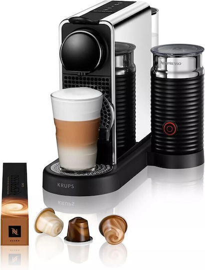 Krups CitiZ & Milk Καφετιέρα για Κάψουλες Nespresso Πίεσης 19bar με Αφρογαλιέρα Μαύρη