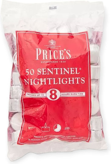 Price's Candles Lumânări Mici Aromatice În Culoare Albă Până La 8 Ore Timp De Ardere 50 Bucăți