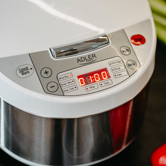 Adler Πολυμάγειρας 700W με Χωρητικότητα 3.25lt Λευκός