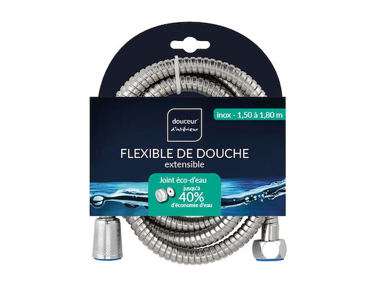 Flexible Shower Hose Douceur D`interieur Stainless Steel 1.5 1.8 M